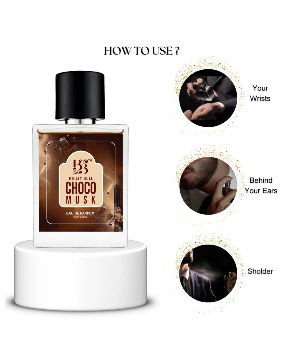 Billiy Bell Choco Musk Eau De Parfum for Men & Women – 50ml / 1.69 fl oz – Long-Lasting Chocolate & Vanilla Fragrance image 2