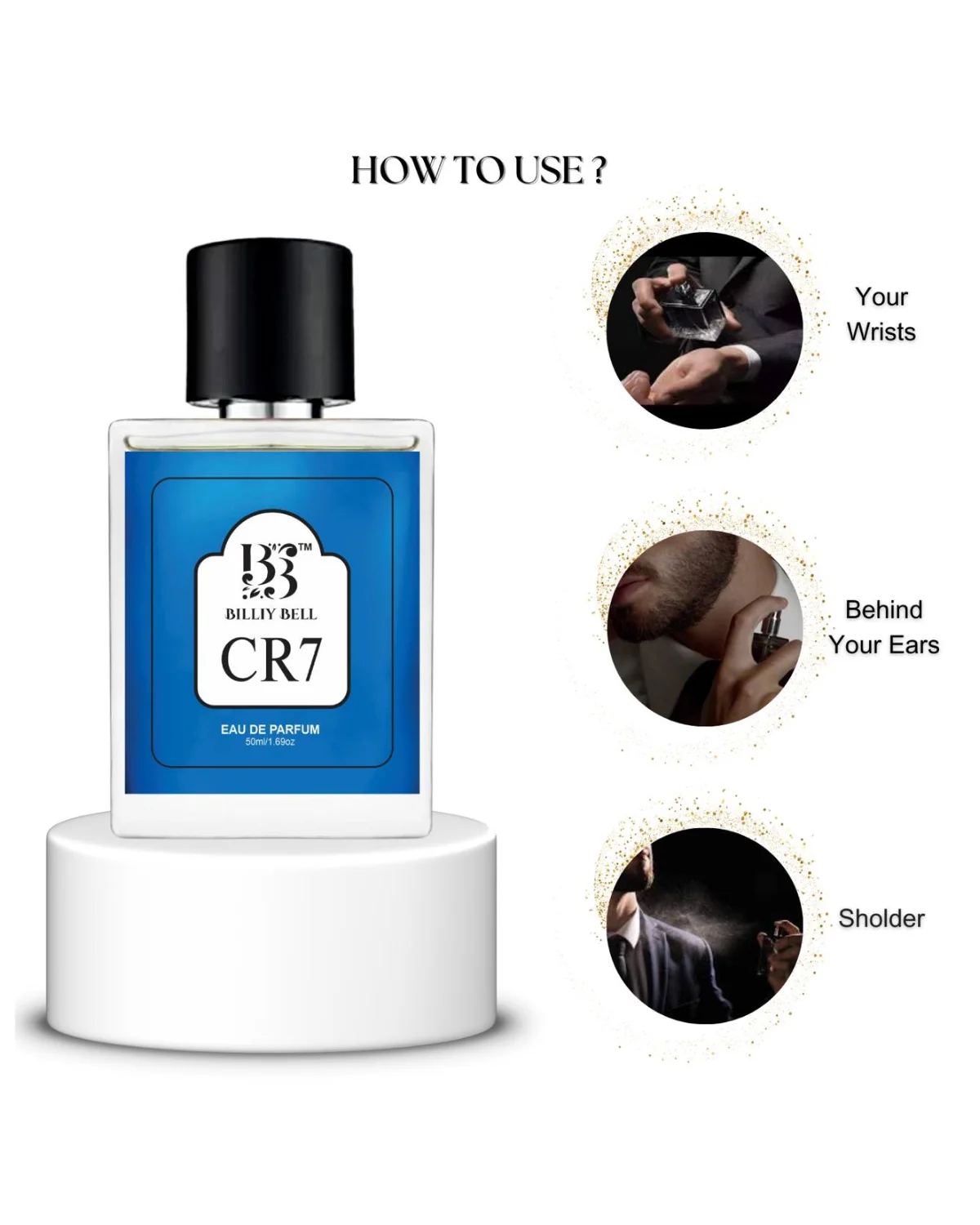 Billiy Bell CR7 Eau De Parfum for Men – 50ml / 1.69 fl oz – Long-Lasting Woody Amber & Warm Vanilla Fragrance image 2