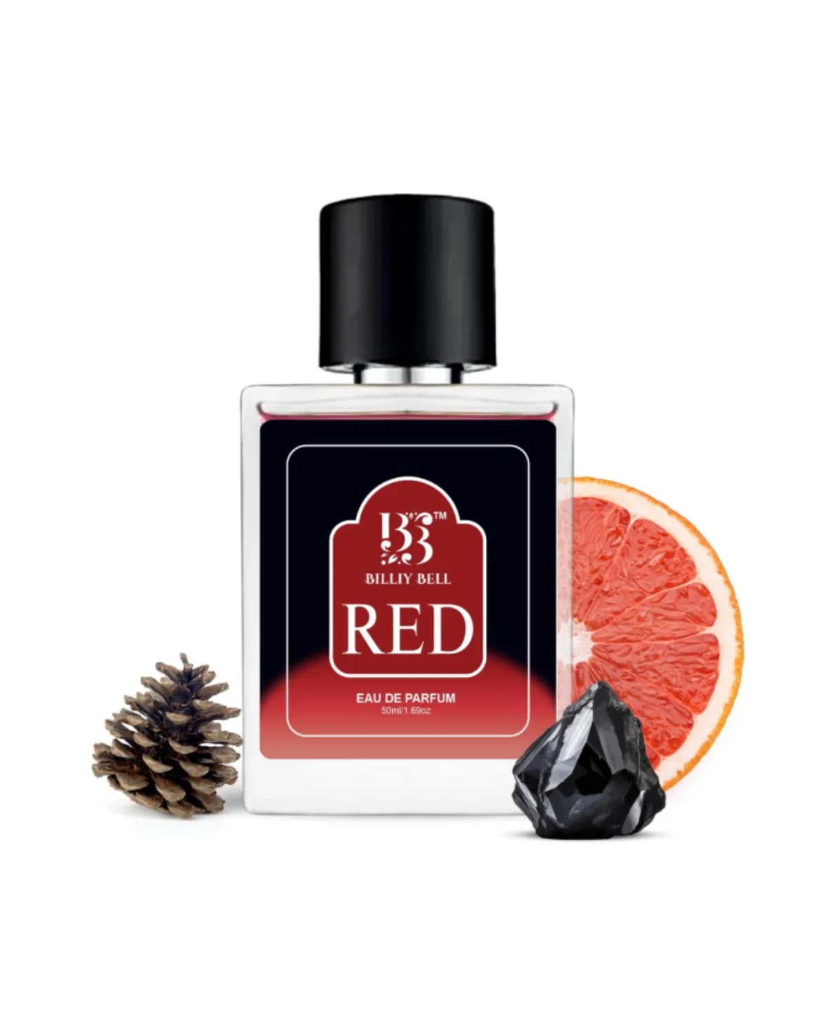 Billiy Bell RED Eau De Parfum for Men & Women – 50ml / 1.69 fl oz – Fresh Citrus, Aromatic Pine & Amber Fragrance